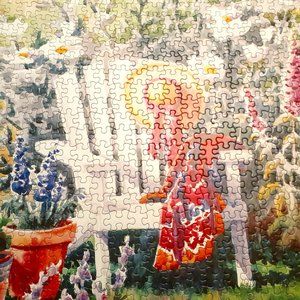 Hallmark Jigsaw Puzzle Flowers Garden 500 Pieces Sit a Spell